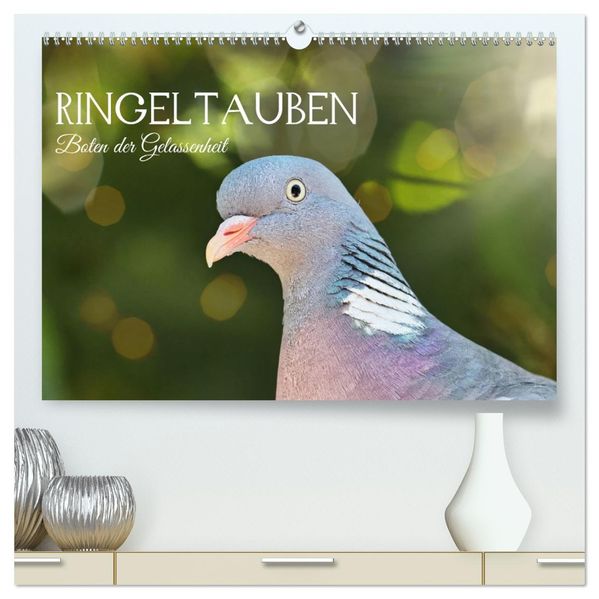 Ringeltauben Boten der Gelassenheit (hochwertiger Premium Wandkalender 2027 DIN A2 quer) Kunstdruck in Hochglanz