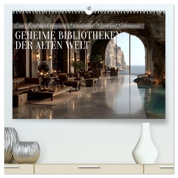 Geheime Bibliotheken der alten Welt (hochwertiger Premium Wandkalender 2027 DIN A2 quer) Kunstdruck in Hochglanz
