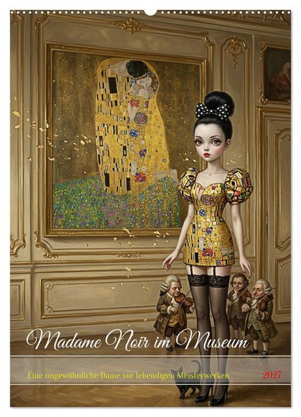 Madame Noir im Museum (Wandkalender 2027 DIN A2 hoch) CALVENDO Monatskalender