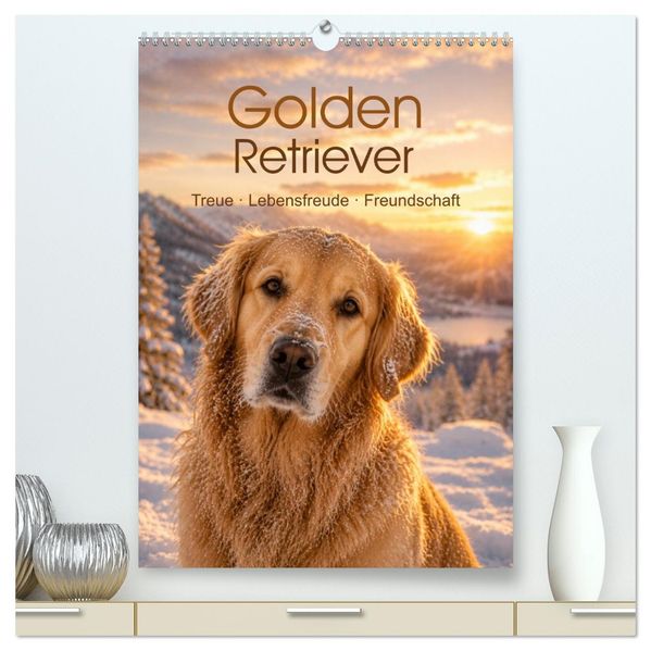 Golden Retriever - Treue Lebensfreude und Freundschaft (hochwertiger Premium Wandkalender 2027 DIN A2 hoch) Kunstdruck in Hochglanz