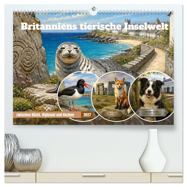 Britanniens tierische Inselwelt (hochwertiger Premium Wandkalender 2027 DIN A2 quer) Kunstdruck in Hochglanz
