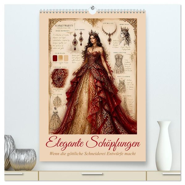 Elegante Schöpfungen (hochwertiger Premium Wandkalender 2027 DIN A2 hoch) Kunstdruck in Hochglanz