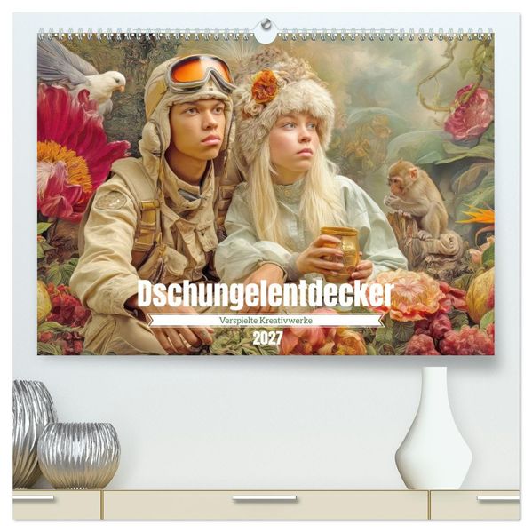 Dschungelentdecker - Verspielte Kreativwerke (hochwertiger Premium Wandkalender 2027 DIN A2 quer) Kunstdruck in Hochglanz