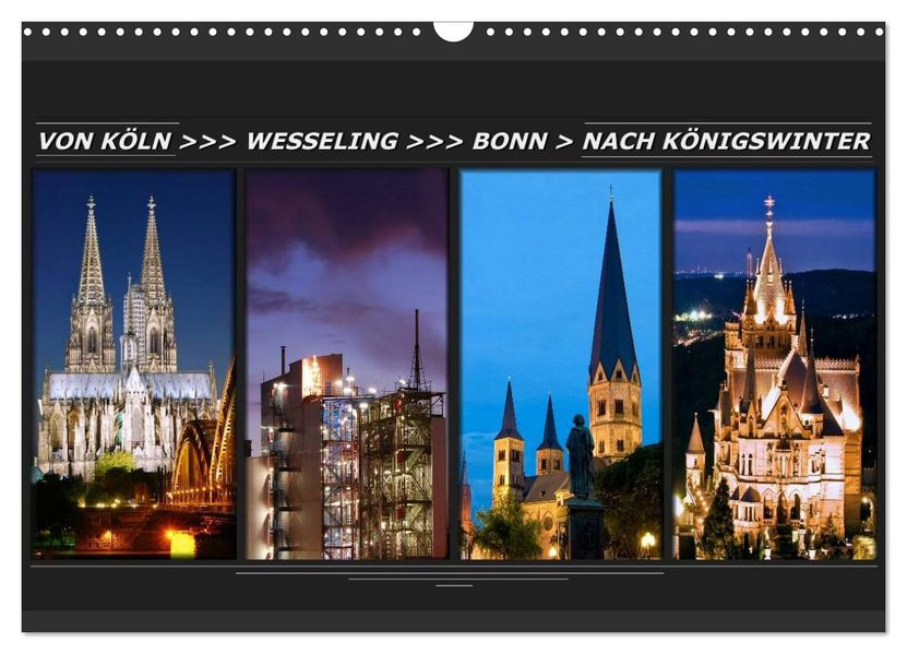 Von Köln nach Königswinter (Wandkalender 2027 DIN A3 quer) CALVENDO Monatskalender