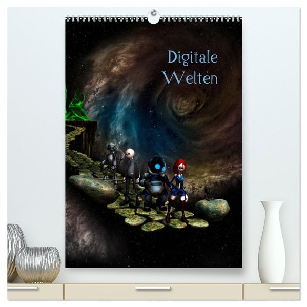 Digitale Welten (hochwertiger Premium Wandkalender 2027 DIN A2 hoch) Kunstdruck in Hochglanz