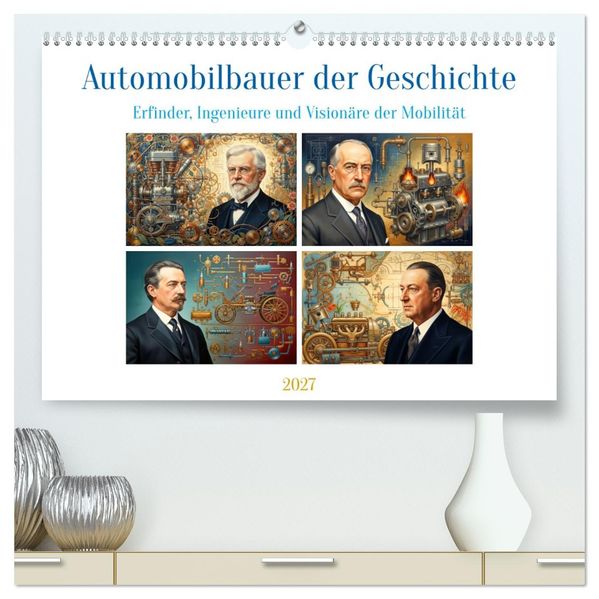 Automobilbauer der Geschichte (hochwertiger Premium Wandkalender 2027 DIN A2 quer) Kunstdruck in Hochglanz