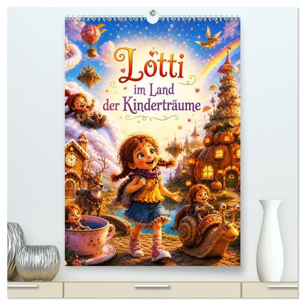 Lotti im Land der Kinderträume (hochwertiger Premium Wandkalender 2027 DIN A2 hoch) Kunstdruck in Hochglanz
