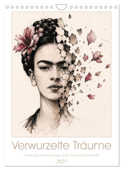 Verwurzelte Träume - Poetische Frauenporträts voller Natur und Symbolik (Wandkalender 2027 DIN A4 hoch) CALVENDO Monatskalender