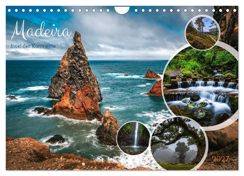 Madeira - Insel der Kontraste (Wandkalender 2027 DIN A4 quer) CALVENDO Monatskalender