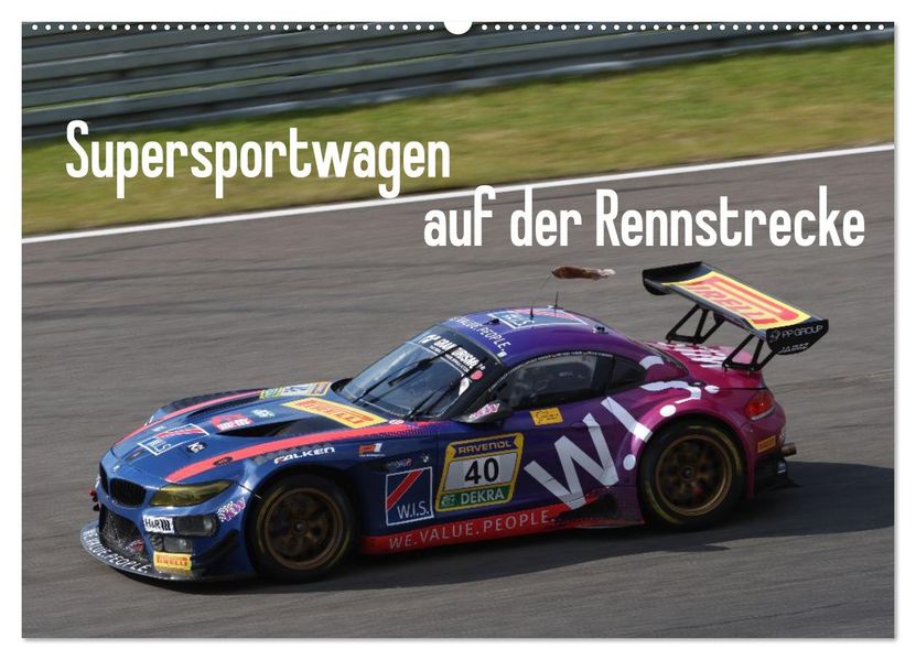 Supersportwagen auf der Rennstrecke (Wandkalender 2027 DIN A2 quer) CALVENDO Monatskalender