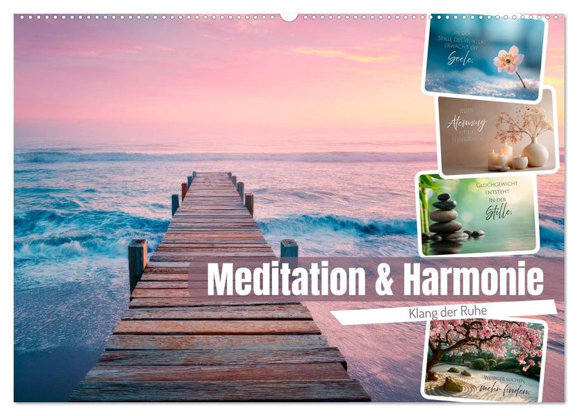 Meditation und Harmonie - Klang der Ruhe (Wandkalender 2027 DIN A2 quer) CALVENDO Monatskalender
