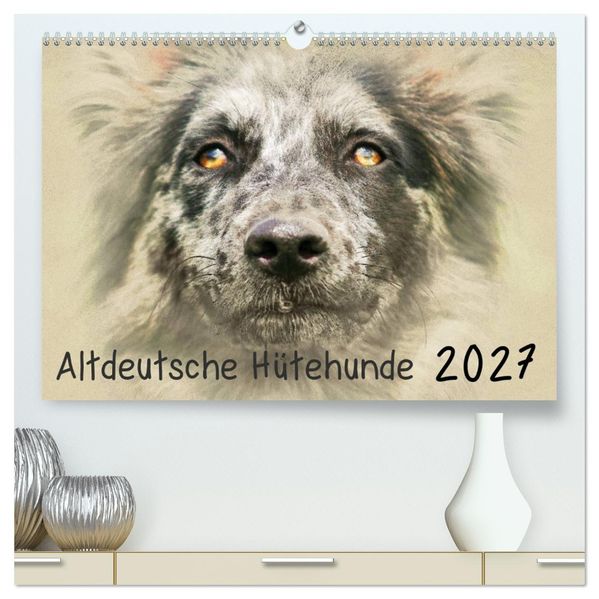 Altdeutsche Hütehunde 2027 (hochwertiger Premium Wandkalender 2027 DIN A2 quer) Kunstdruck in Hochglanz