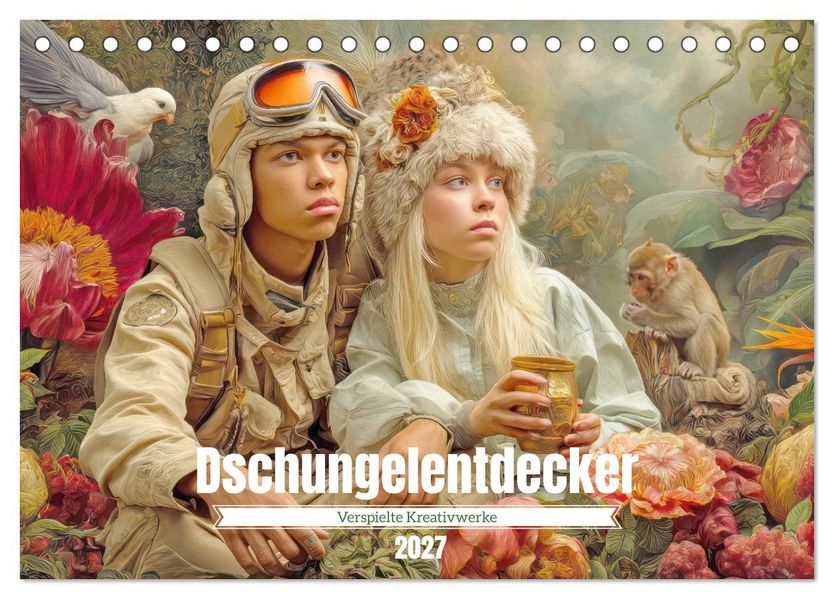 Dschungelentdecker - Verspielte Kreativwerke (Tischkalender 2027 DIN A5 quer) CALVENDO Monatskalender
