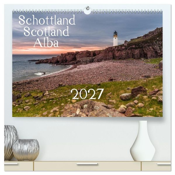 Schottland - Scotland - Alba (hochwertiger Premium Wandkalender 2027 DIN A2 quer) Kunstdruck in Hochglanz