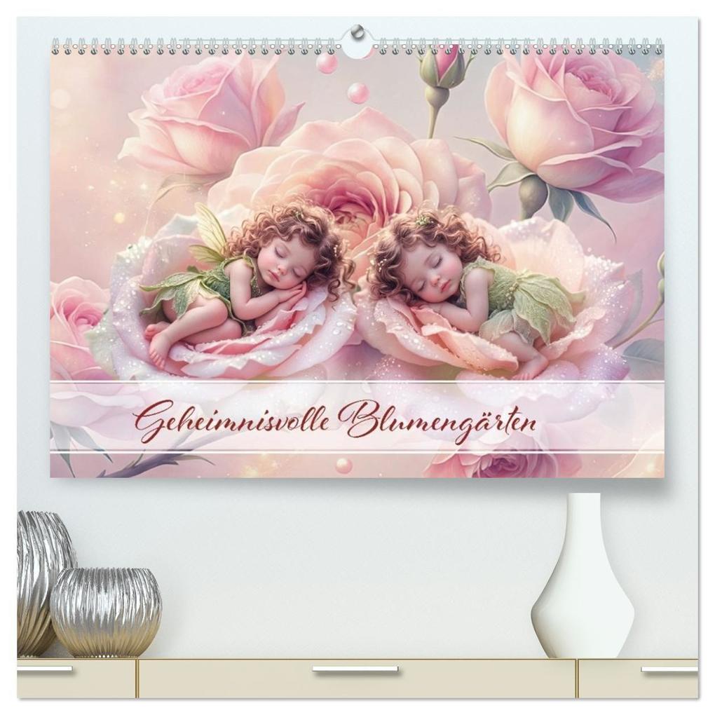 Geheimnisvolle Blumengärten (hochwertiger Premium Wandkalender 2027 DIN A2 quer) Kunstdruck in Hochglanz