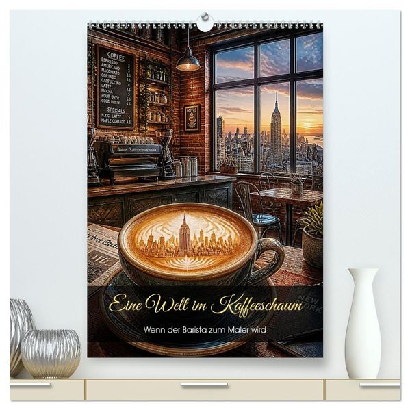 Eine Welt im Kaffeeschaum (hochwertiger Premium Wandkalender 2027 DIN A2 hoch) Kunstdruck in Hochglanz