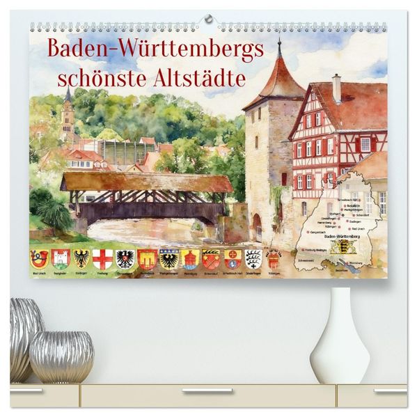 Baden-Württembergs schönste Altstädte (hochwertiger Premium Wandkalender 2027 DIN A2 quer) Kunstdruck in Hochglanz