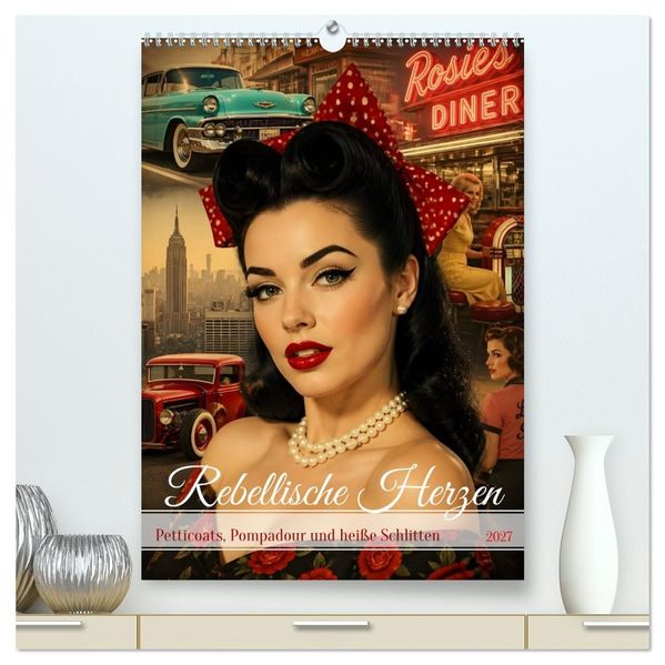 Rebellische Herzen (hochwertiger Premium Wandkalender 2027 DIN A2 hoch) Kunstdruck in Hochglanz