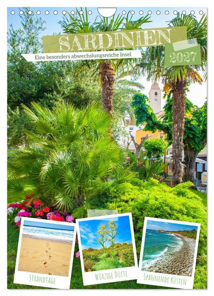 Sardinien - Eine besonders abwechslungsreiche Insel (Wandkalender 2027 DIN A4 hoch) CALVENDO Monatskalender