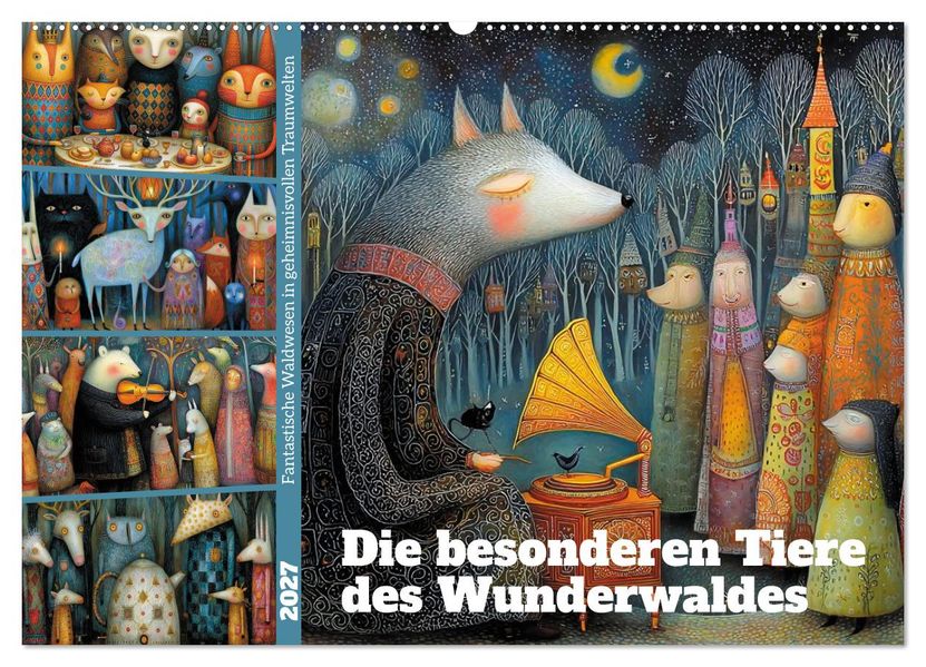 Die besonderen Tiere des Wunderwaldes (Wandkalender 2027 DIN A2 quer) CALVENDO Monatskalender