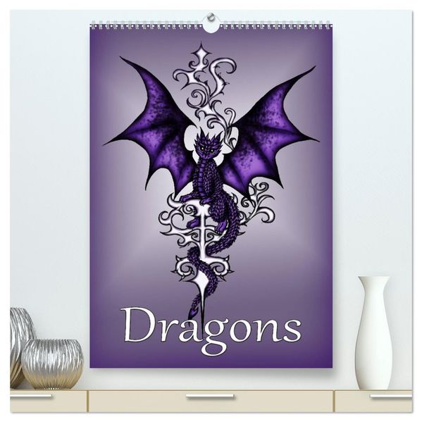 Dragons (High Quality Premium Wall Calendar 2027 DIN A2 portrait)CALVENDO 12 Month Wall Calendar