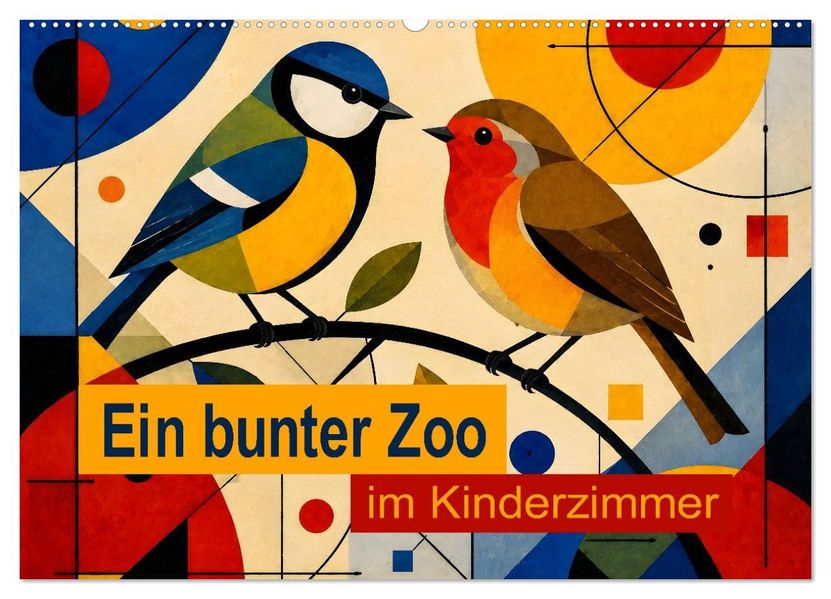 Ein bunter Zoo im Kinderzimmer (Wandkalender 2027 DIN A2 quer) CALVENDO Monatskalender