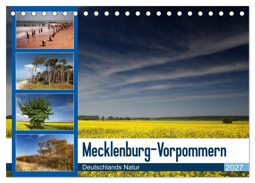 Mecklenburg-Vorpommern (Tischkalender 2027 DIN A5 quer) CALVENDO Monatskalender