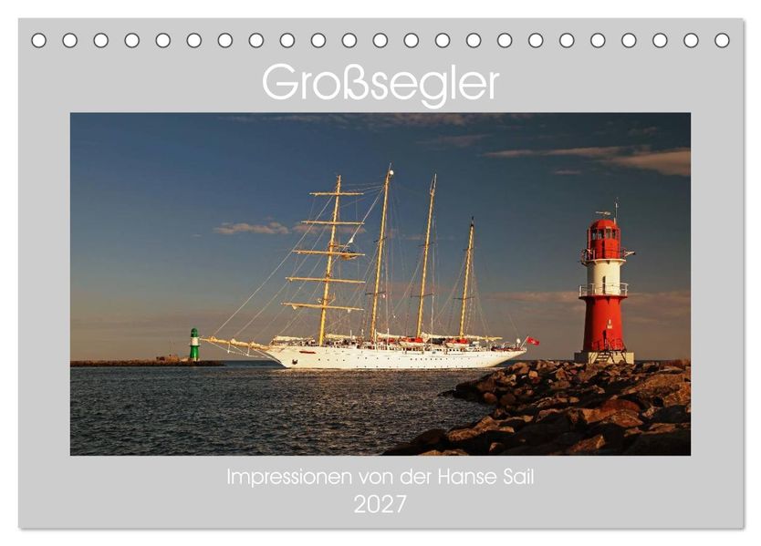 Großsegler (Tischkalender 2027 DIN A5 quer) CALVENDO Monatskalender