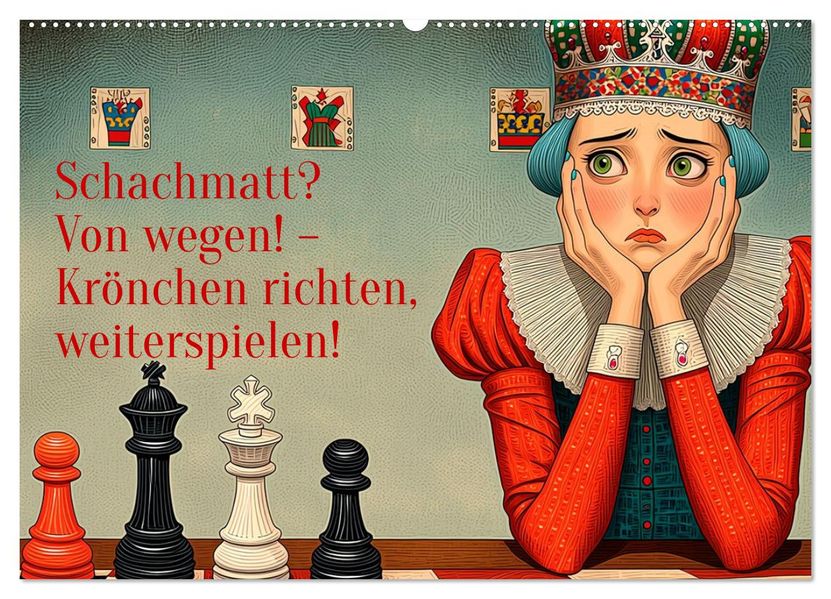 Schachmatt? Von wegen! - Krönchen richten weiterspielen! (Wandkalender 2027 DIN A2 quer) CALVENDO Monatskalender