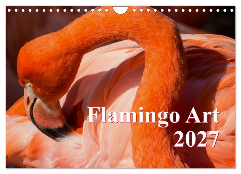 Flamingo Art 2027 (Wandkalender 2027 DIN A4 quer) CALVENDO Monatskalender