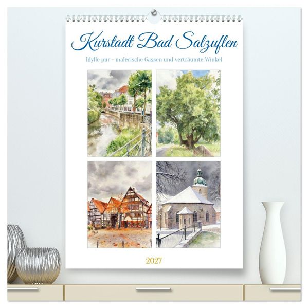 Kurstadt Bad Salzuflen (hochwertiger Premium Wandkalender 2027 DIN A2 hoch) Kunstdruck in Hochglanz
