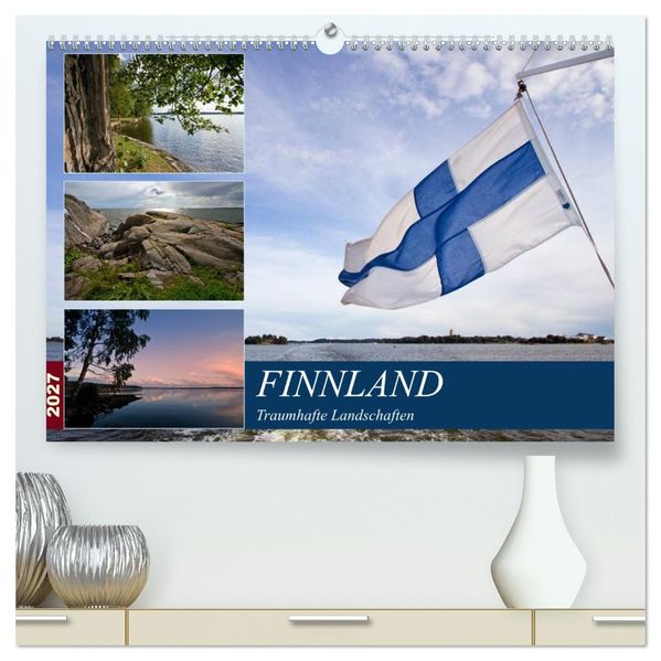 FINNLAND Traumhafte Landschaften (hochwertiger Premium Wandkalender 2027 DIN A2 quer) Kunstdruck in Hochglanz