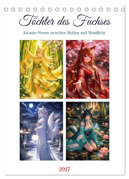 Töchter des Fuchses (Tischkalender 2027 DIN A5 hoch) CALVENDO Monatskalender