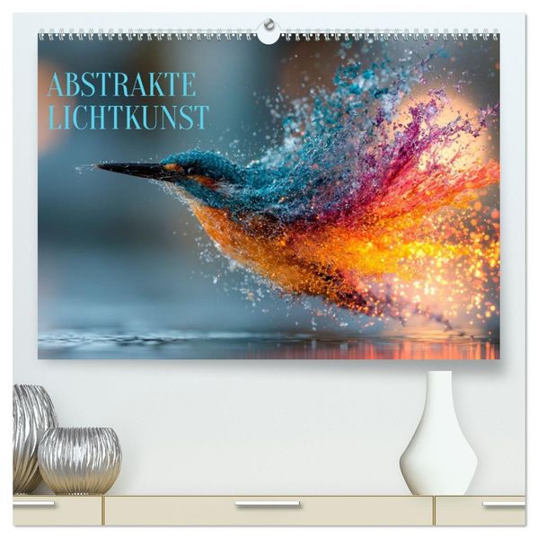 Abstrakte Lichtkunst (hochwertiger Premium Wandkalender 2027 DIN A2 quer) Kunstdruck in Hochglanz