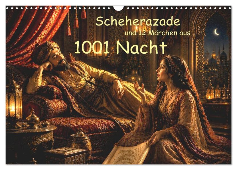 Scheherazade und 12 Märchen aus 1001 Nacht (Wandkalender 2027 DIN A3 quer) CALVENDO Monatskalender