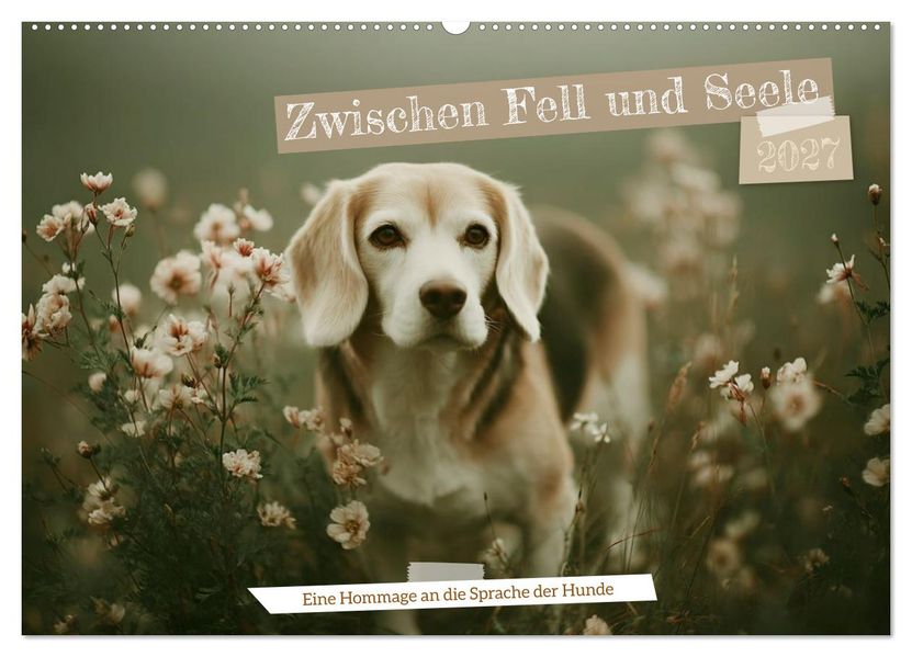 Zwischen Fell und Seele (Wandkalender 2027 DIN A2 quer) CALVENDO Monatskalender