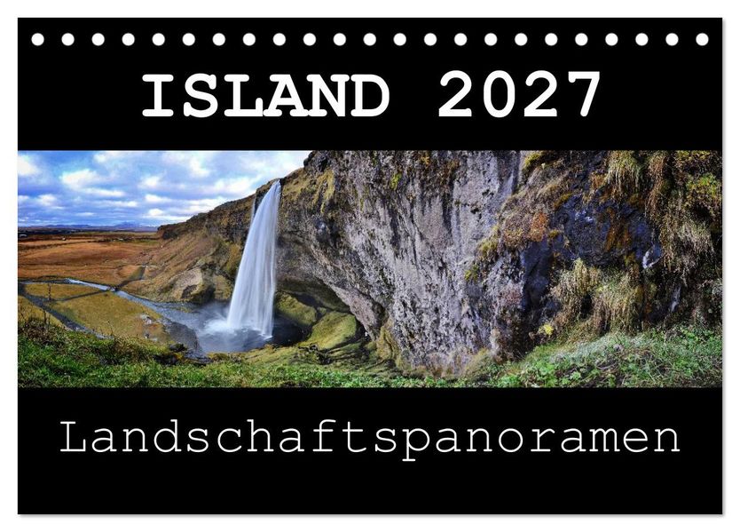 Island 2027 Landschaftspanoramen (Tischkalender 2027 DIN A5 quer) CALVENDO Monatskalender
