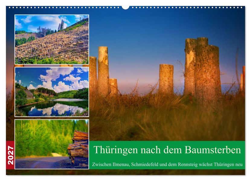Thüringen nach dem Baumsterben (Wandkalender 2027 DIN A2 quer) CALVENDO Monatskalender