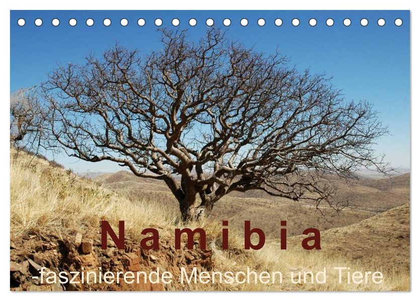 Namibia - faszinierende Menschen und Tiere (Tischkalender 2027 DIN A5 quer) CALVENDO Monatskalender