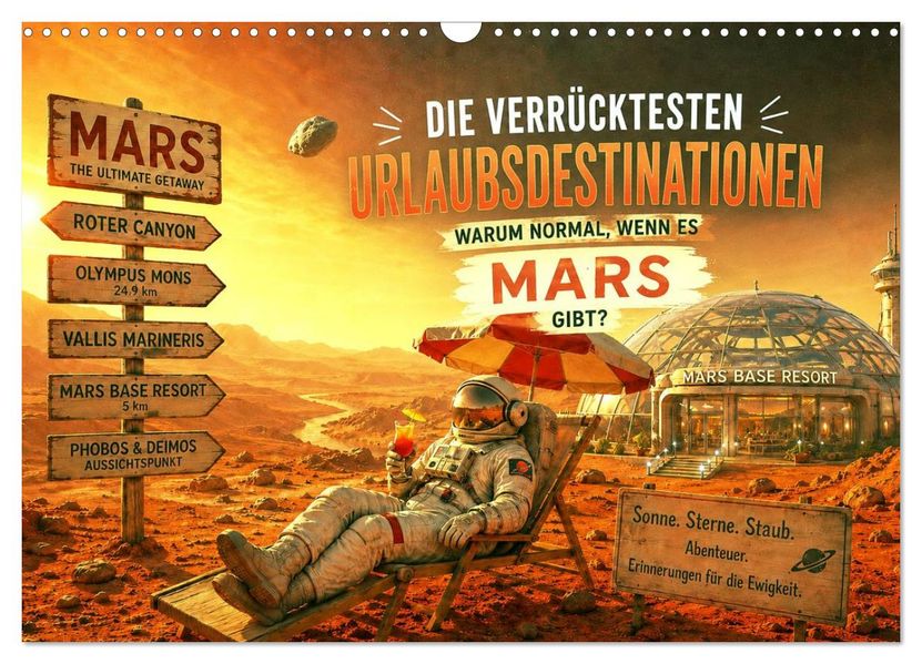 Die verrücktesten Urlaubsdestinationen (Wandkalender 2027 DIN A3 quer) CALVENDO Monatskalender