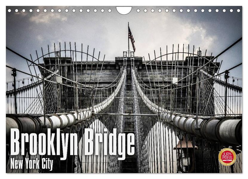 Brooklyn Bridge - New York City (Wandkalender 2027 DIN A4 quer) CALVENDO Monatskalender
