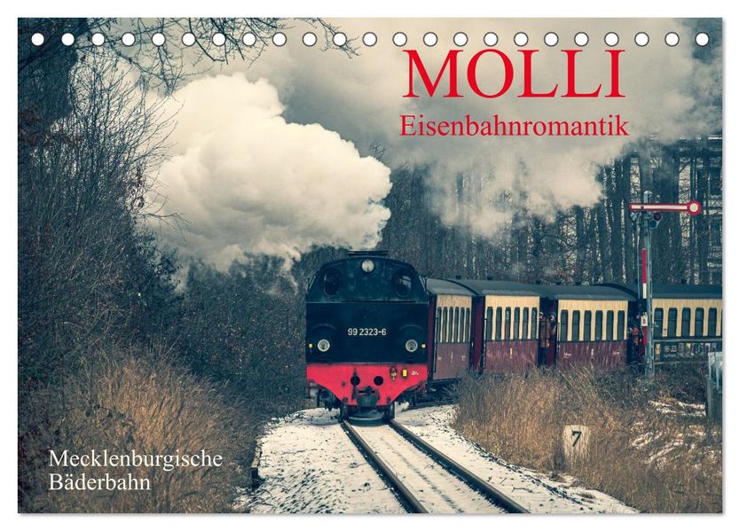 Molli- Mecklenburgische Bäderbahn (Tischkalender 2027 DIN A5 quer) CALVENDO Monatskalender