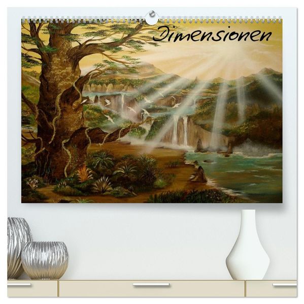 Dimensionen (hochwertiger Premium Wandkalender 2027 DIN A2 quer) Kunstdruck in Hochglanz