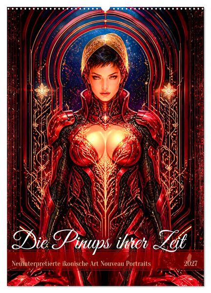 Die Pinups ihrer Zeit (Wandkalender 2027 DIN A2 hoch) CALVENDO Monatskalender