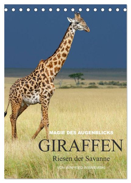 Magie des Augenblicks - Giraffen - Riesen der Savanne (Tischkalender 2027 DIN A5 hoch) CALVENDO Monatskalender
