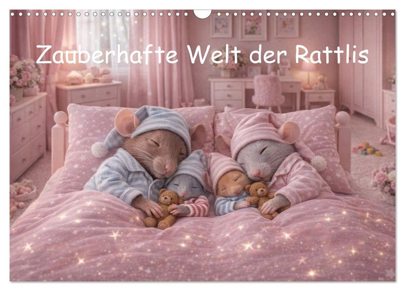 Zauberhafte Welt der Rattlis (Wandkalender 2027 DIN A3 quer) CALVENDO Monatskalender