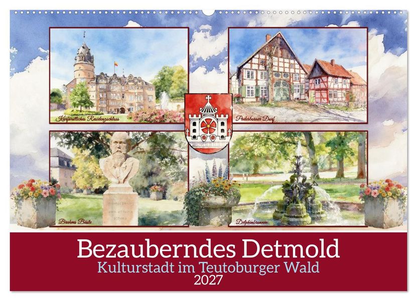 Bezauberndes Detmold (Wandkalender 2027 DIN A2 quer) CALVENDO Monatskalender