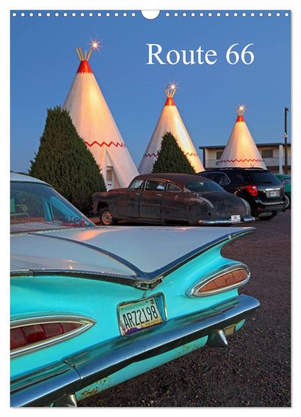 Route 66 (UK-Version) (Wall Calendar 2027 DIN A3 portrait) CALVENDO 12 Month Wall Calendar