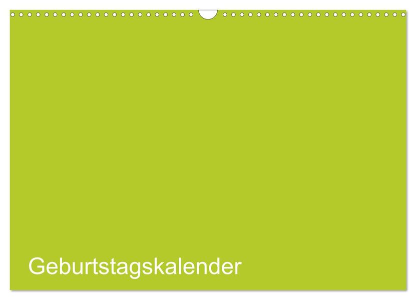 Bastel-Geburtstagskalender grün / Geburtstagskalender (Wandkalender 2027 DIN A3 quer) CALVENDO Monatskalender