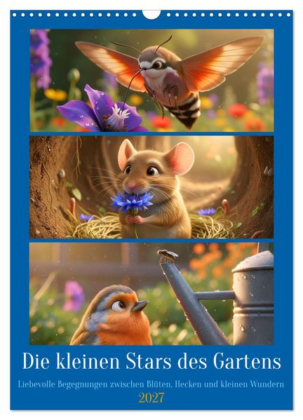 Die kleinen Stars des Gartens (Wandkalender 2027 DIN A3 hoch) CALVENDO Monatskalender